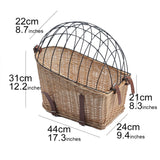 Rattan Bicycle Basket Rear Basket Pet Basket