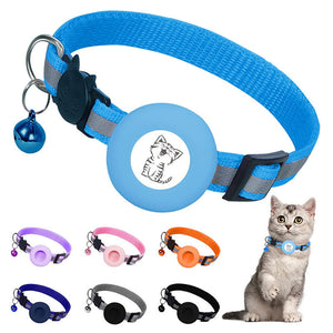 Apple Airtag Tracker Protective Cover Anti-missing Pet Positioning Collar Cat Reflective Bell Collar