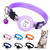 Apple Airtag Tracker Protective Cover Anti-missing Pet Positioning Collar Cat Reflective Bell Collar